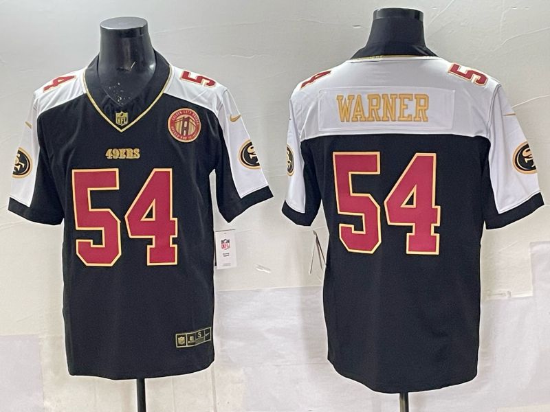 Men 2025 Nike San Francisco 49ers #54 Warner Black Limited NFL Jersey style 0061->san francisco 49ers->NFL Jersey